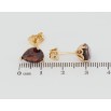 Серьги Xuping Позолота 18K пусеты Красные кристальные капли в ажурной оправе фото №2 Серьги Xuping Позолота 18K пусеты Красные кристальные капли в ажурной оправе фото №2