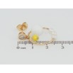 Серьги Xuping Позолота 18K пусеты Колечки с жемчужными бусинами фото №2