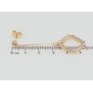 Серьги Xuping Позолота 18K пусеты Ромбы из циркония фото №2 Серьги Xuping Позолота 18K пусеты Ромбы из циркония фото №2