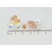 Серьги Xuping Позолота 18K пусеты Гроздь радужных кристаллов на фигурных колечках фото №2 Серьги Xuping Позолота 18K пусеты Гроздь радужных кристаллов на фигурных колечках фото №2