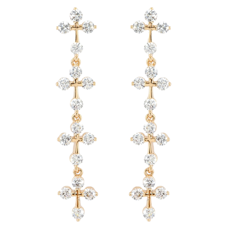 Серьги Xuping Позолота 18K пусеты Подвески из кристальных крестиков фото №14 Серьги Xuping Позолота 18K пусеты Подвески из кристальных крестиков фото №14