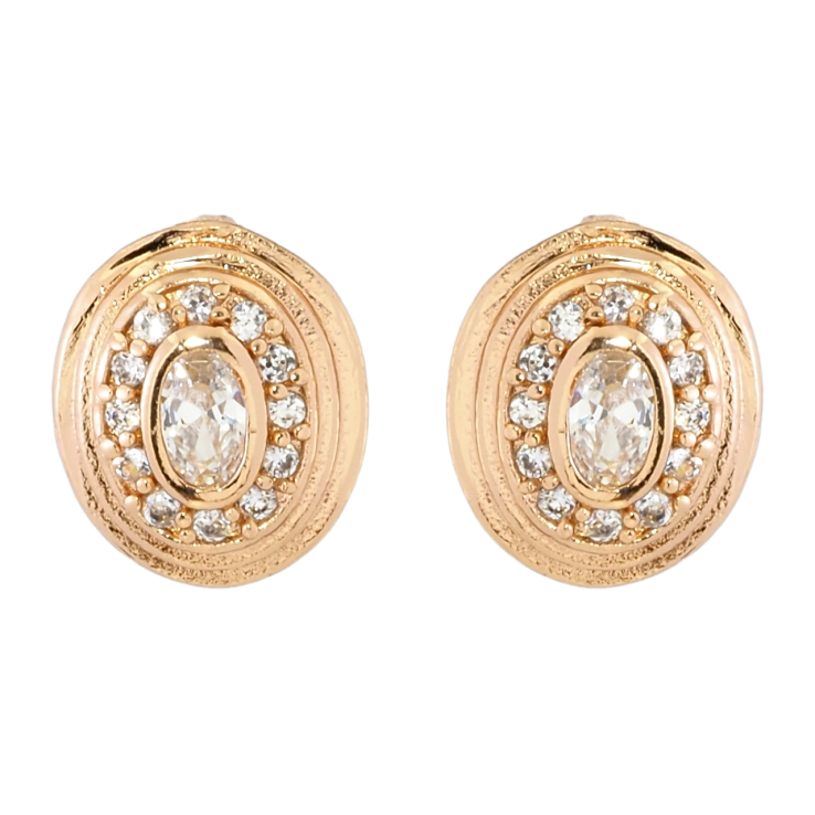 Серьги Xuping Позолота 18K пусеты Овалы с цирконием фото №12 Серьги Xuping Позолота 18K пусеты Овалы с цирконием фото №12