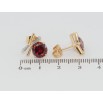 Серьги Xuping Позолота 18K пусеты Красные кристаллы с бантами фото №2
