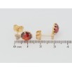Серьги Xuping Позолота 18K пусеты Красные кристаллы с сердечками фото №2