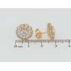 Серьги Xuping Позолота 18K пусеты Колесо Фортуны с инкрустацией цирконием ø 13мм фото №2 Серьги Xuping Позолота 18K пусеты Колесо Фортуны с инкрустацией цирконием ø 13мм фото №2