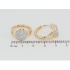 Сережки Xuping Позолота 18K + Родій колечки Інкрустація цирконієм фото №2 Сережки Xuping Позолота 18K + Родій колечки Інкрустація цирконієм фото №2