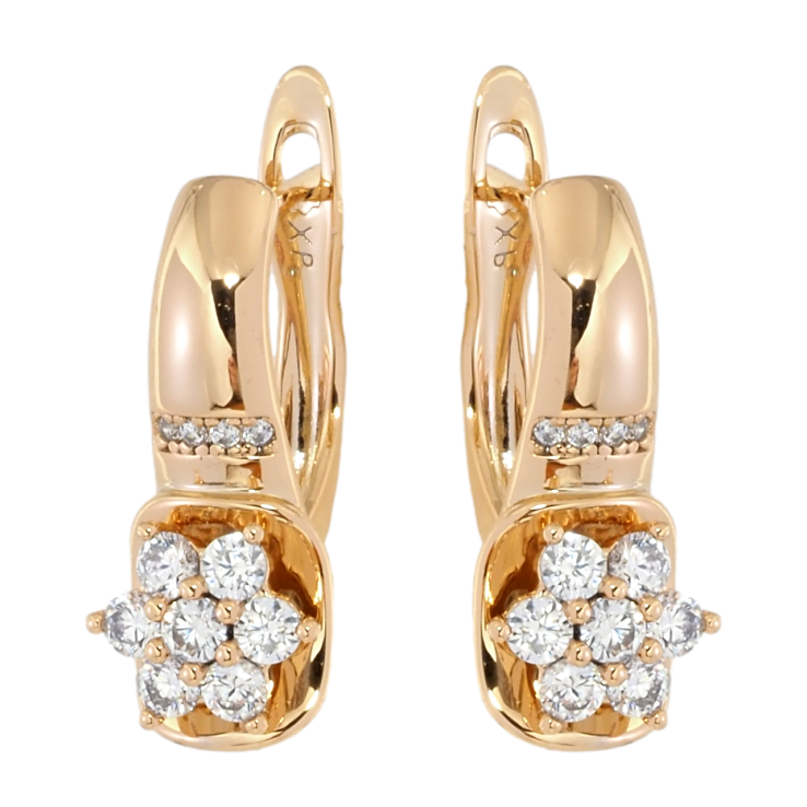Серьги Xuping Позолота 18K английский замок Цветочек из циркония фото №7 Серьги Xuping Позолота 18K английский замок Цветочек из циркония фото №7
