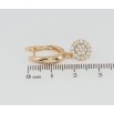 Серьги Xuping Позолота 18K английский замок Круглые подвески с цирконием фото №2