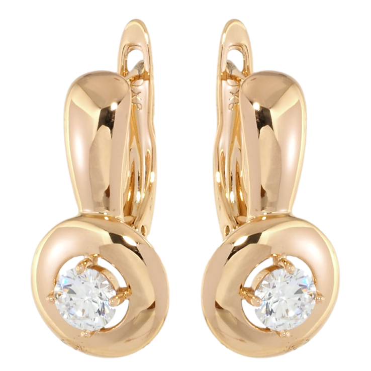 Серьги Xuping Позолота 18K английский замок Узор с вставками циркония фото №12 Серьги Xuping Позолота 18K английский замок Узор с вставками циркония фото №12