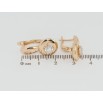 Серьги Xuping Позолота 18K английский замок Узор с вставками циркония фото №2