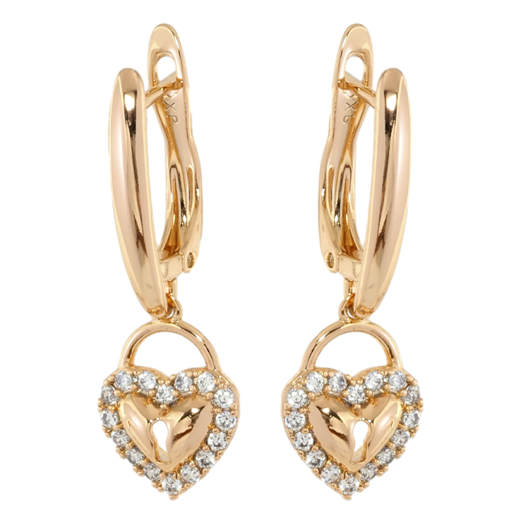 Серьги Xuping Позолота 18K английский замок Сердечки фото №6
