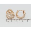 Сережки Xuping Позолота 18K колечка Квітковий візерунок з цирконієм фото №2 Сережки Xuping Позолота 18K колечка Квітковий візерунок з цирконієм фото №2