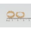 Сережки Xuping Позолота 18K колечка Візерунок ланцюжок фото №2