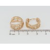 Серьги Xuping Позолота 18K колечки Ромбовый узор с цирконием фото №2 Серьги Xuping Позолота 18K колечки Ромбовый узор с цирконием фото №2