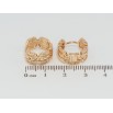 Серьги Xuping Позолота 18K колечки Декоративный узор с цирконием фото №2 Серьги Xuping Позолота 18K колечки Декоративный узор с цирконием фото №2