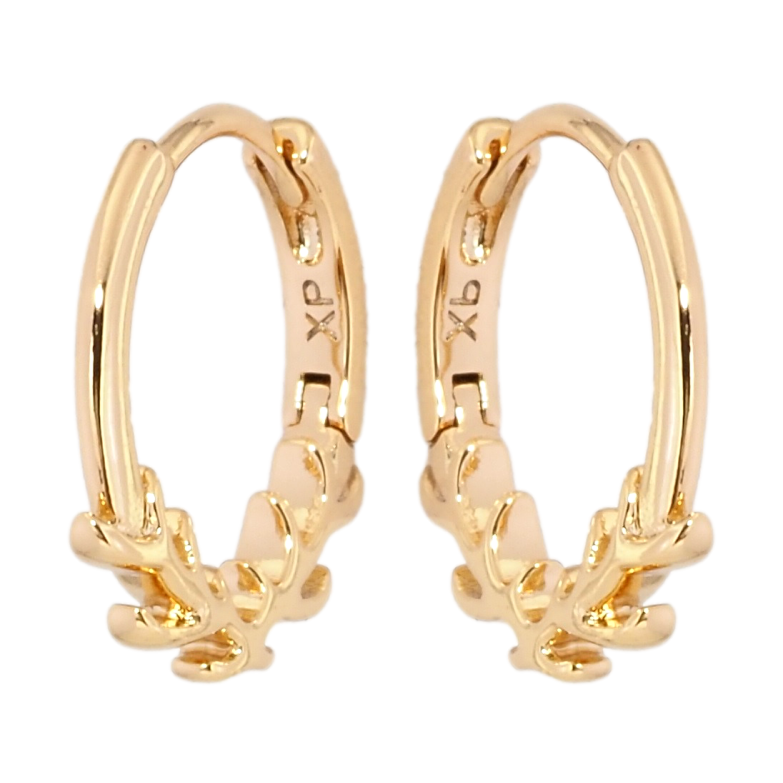 Сережки Xuping Позолота 18K колечка Візерунок гілочки фото №12 Сережки Xuping Позолота 18K колечка Візерунок гілочки фото №12