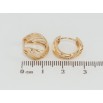 Серьги Xuping Позолота 18K колечки Резной узор на одну сторону фото №2 Серьги Xuping Позолота 18K колечки Резной узор на одну сторону фото №2