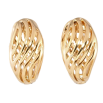Серьги Xuping Позолота 18K колечки Резной узор на одну сторону фото №3 Серьги Xuping Позолота 18K колечки Резной узор на одну сторону фото №3