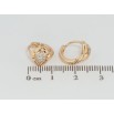Сережки Xuping Позолота 18K колечка Ромби з цирконієм фото №2