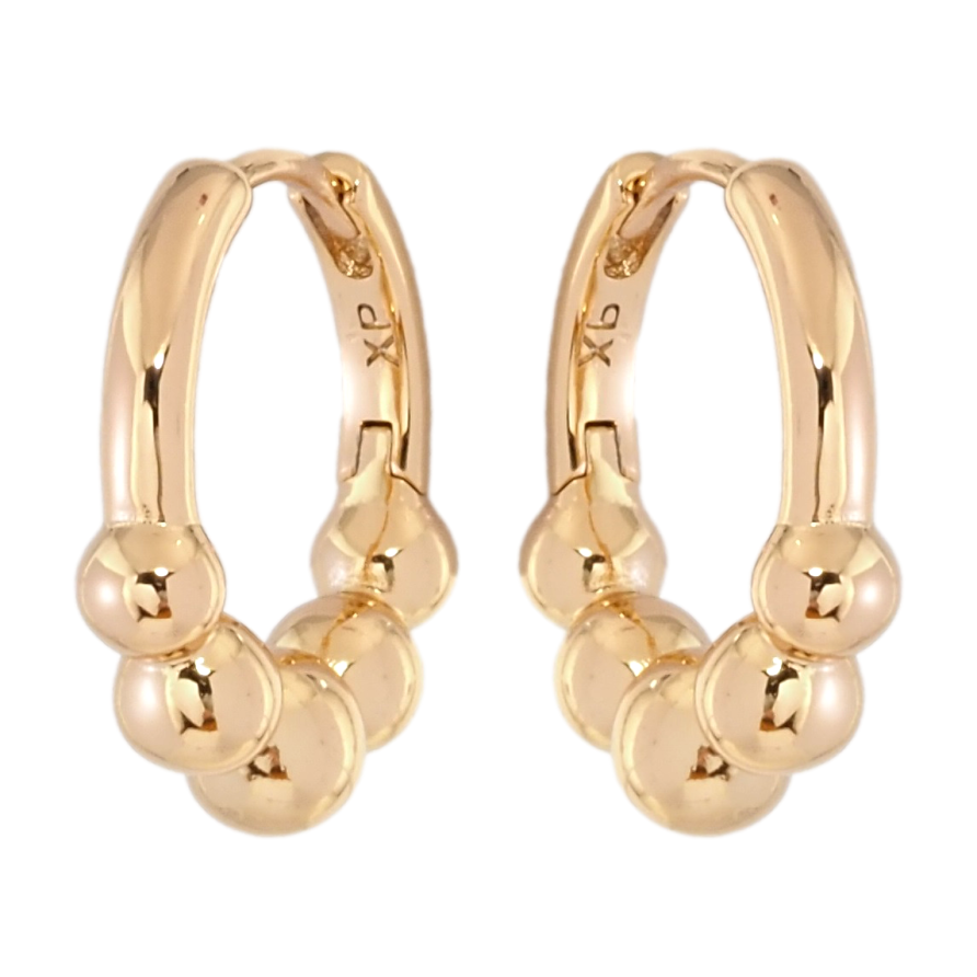 Сережки Xuping Позолота 18K колечка Візерунок з кульок фото №1 Сережки Xuping Позолота 18K колечка Візерунок з кульок фото №1