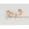 Серьги Xuping Позолота 18K пусеты Капельки с кристаллами фото №2