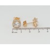 Серьги Xuping Позолота 18K пусеты Фианиты в обрамлении циркония 10х10мм фото №2 Серьги Xuping Позолота 18K пусеты Фианиты в обрамлении циркония 10х10мм фото №2