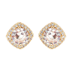 Серьги Xuping Позолота 18K пусеты Фианиты в обрамлении циркония 10х10мм фото №3 Серьги Xuping Позолота 18K пусеты Фианиты в обрамлении циркония 10х10мм фото №3