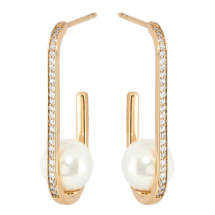 Серьги Xuping Позолота 18K пусеты Дуги с жемчугом фото №21 Серьги Xuping Позолота 18K пусеты Дуги с жемчугом фото №21