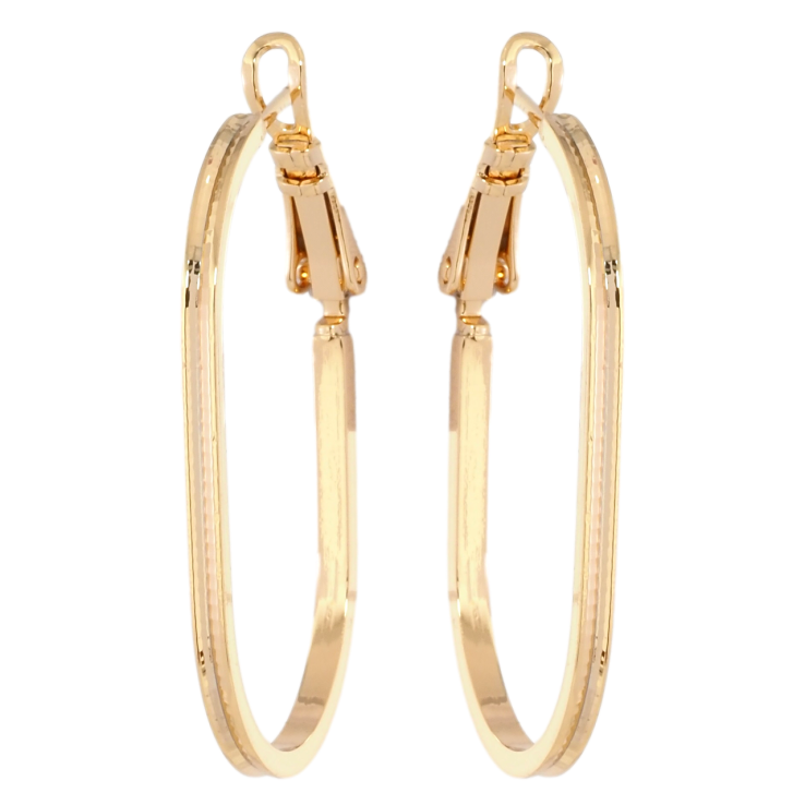 Серьги Xuping Позолота 18K итальянский замок Овальные 3.5х2.2см фото №7
