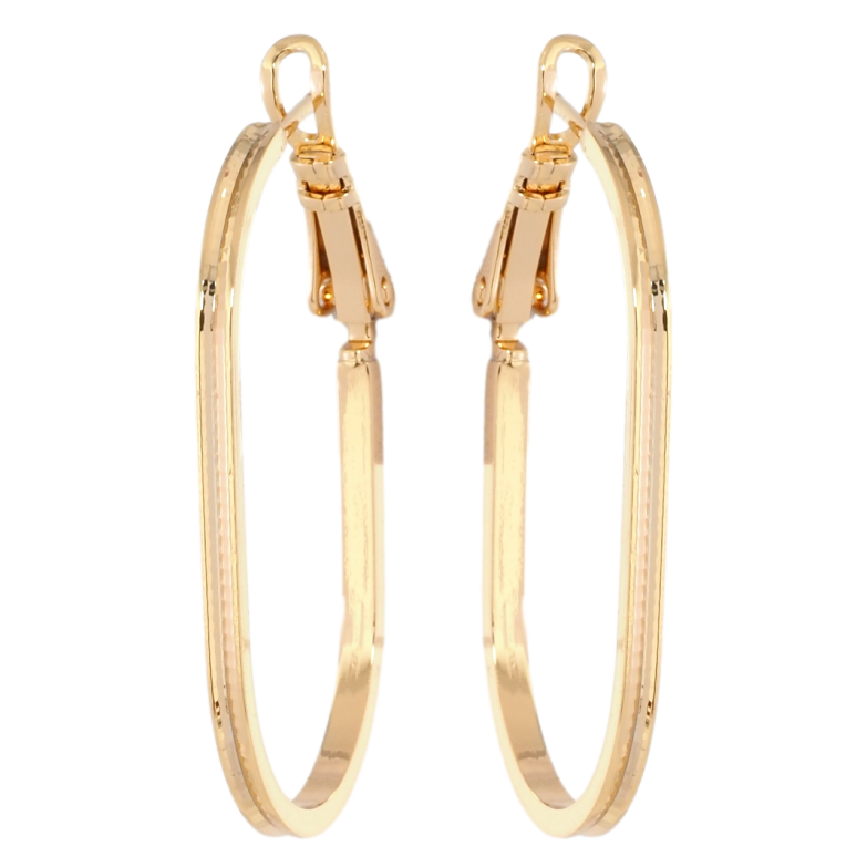 Сережки Xuping Позолота 18K італійський замок Овальні 3.5х2.2см фото №9