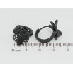 Серьги Xuping Позолота Black (черное золото) колечки Бабочки с черным цирконием фото №2