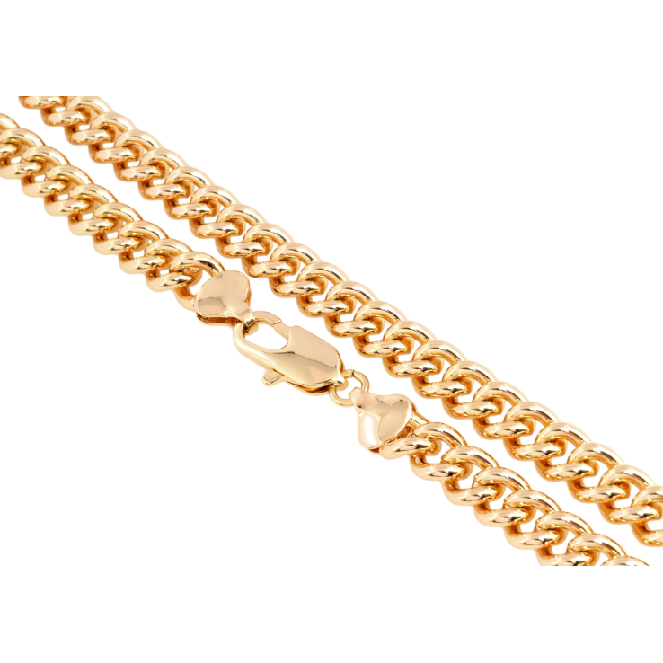 Ланцюжок Xuping Позолота 18K Плетіння Панцирне довжина 50см х 9мм фото №4