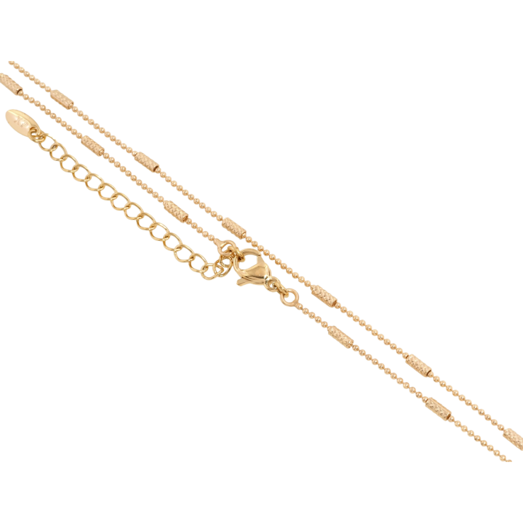 Ланцюжок Xuping Позолота 18K Плетіння Перлина з циліндрами довжина 45-50см х 1мм фото №10