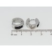 Серьги Xuping TTM Stainless Steel цвет Родий колечки Узор черным цирконием фото №2 Серьги Xuping TTM Stainless Steel цвет Родий колечки Узор черным цирконием фото №2