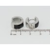 Серьги Xuping TTM Stainless Steel цвет Родий колечки Вставка черный кристалл фото №2 Серьги Xuping TTM Stainless Steel цвет Родий колечки Вставка черный кристалл фото №2