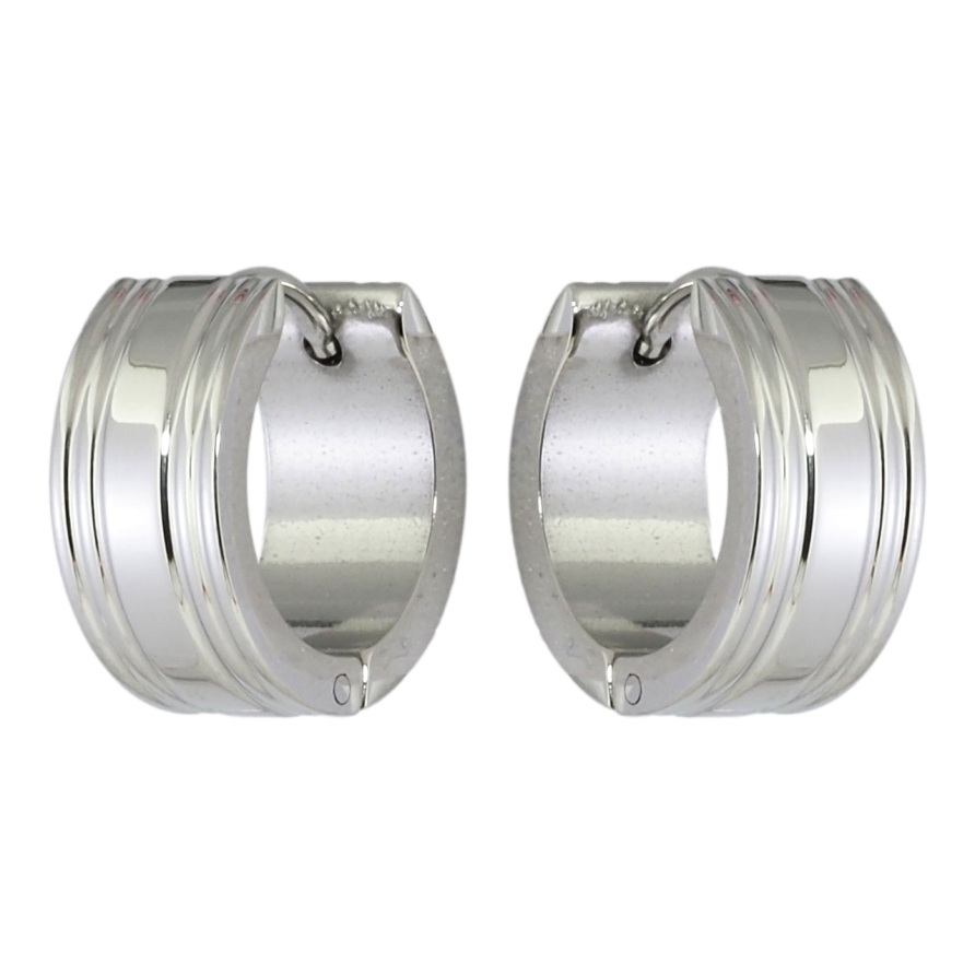 Серьги Xuping TTM Stainless Steel цвет Родий колечки Полосатый узор фото №1 Серьги Xuping TTM Stainless Steel цвет Родий колечки Полосатый узор фото №1