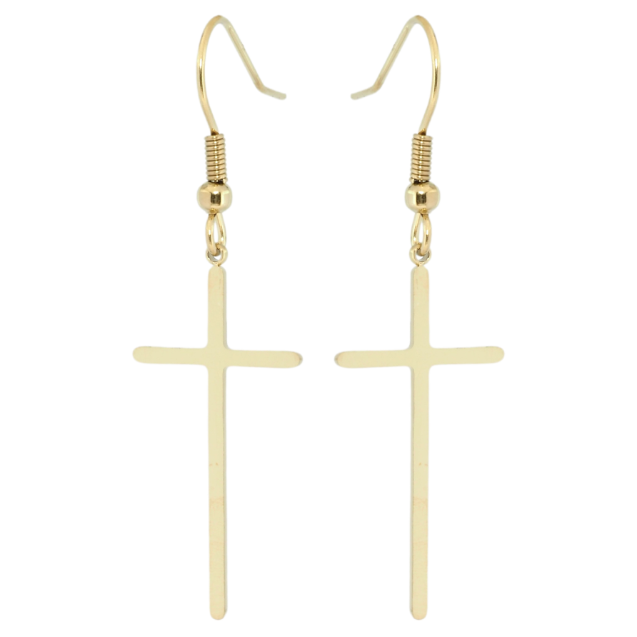 Серьги Xuping TTM Stainless Steel цвет 14K французский замок Крестики фото №1 Серьги Xuping TTM Stainless Steel цвет 14K французский замок Крестики фото №1