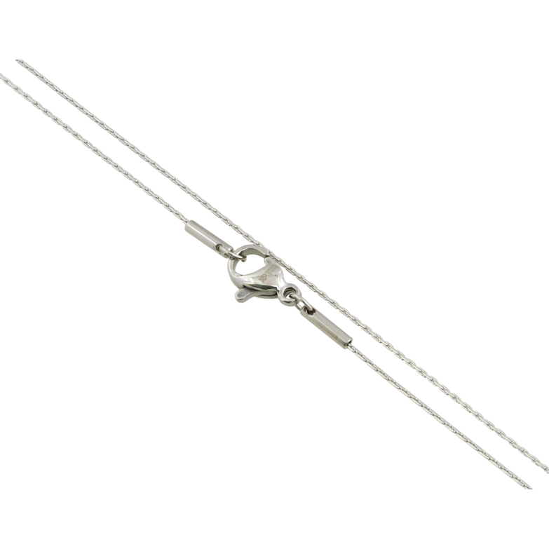 Ланцюжок Xuping ТТМ Stainless Steel колір Родій Плетіння склочене довжина 50см х 1мм фото №1 Ланцюжок Xuping ТТМ Stainless Steel колір Родій Плетіння склочене довжина 50см х 1мм фото №1
