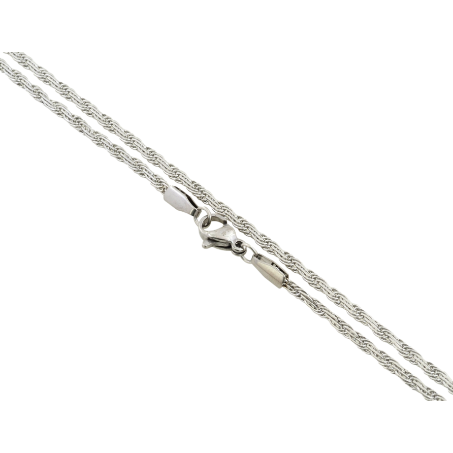 Цепочка Xuping ТТМ Stainless Steel цвет Родий Плетение Веревка длина 45см х 2.5мм фото №1 Цепочка Xuping ТТМ Stainless Steel цвет Родий Плетение Веревка длина 45см х 2.5мм фото №1