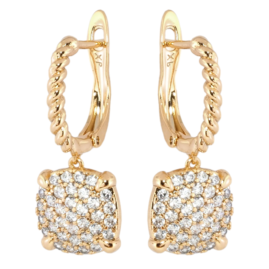 Серьги Xuping Позолота 18K английский замок Подвески с инкрустацией цирконием фото №1 Серьги Xuping Позолота 18K английский замок Подвески с инкрустацией цирконием фото №1