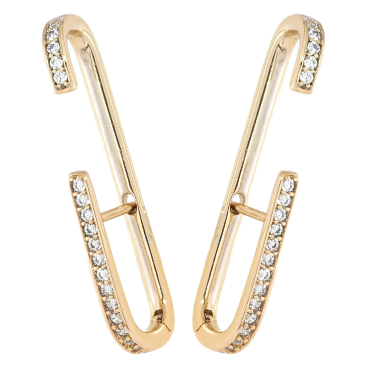 Серьги Xuping Позолота 18K английский замок Дорожки циркония фото №14