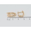 Серьги Xuping Позолота 18K английский замок Прямоугольные с вставками циркония фото №2