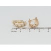 Серьги Xuping Позолота 18K английский замок Декоративные овалы с цирконием фото №2