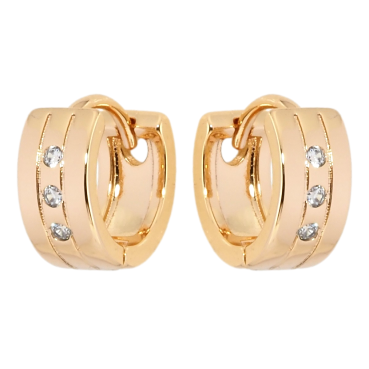 Серьги Xuping Позолота 18K колечки Вставки циркония фото №7 Серьги Xuping Позолота 18K колечки Вставки циркония фото №7