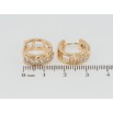 Серьги Xuping Позолота 18K колечки Дорожки циркония фото №2 Серьги Xuping Позолота 18K колечки Дорожки циркония фото №2