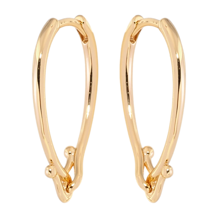 Серьги Xuping Позолота 18K колечки Декоративные фото №1 Серьги Xuping Позолота 18K колечки Декоративные фото №1
