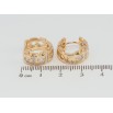 Серьги Xuping Позолота 18K колечки Декоративный узор с цирконием фото №2 Серьги Xuping Позолота 18K колечки Декоративный узор с цирконием фото №2