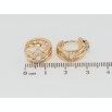 Серьги Xuping Позолота 18K колечки Декоративный узор с цирконием фото №2 Серьги Xuping Позолота 18K колечки Декоративный узор с цирконием фото №2