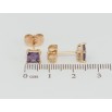 Серьги Xuping Позолота 18K пусеты Сиреневые фианиты в 4-х крапановой оправе 5х5мм фото №2 Серьги Xuping Позолота 18K пусеты Сиреневые фианиты в 4-х крапановой оправе 5х5мм фото №2