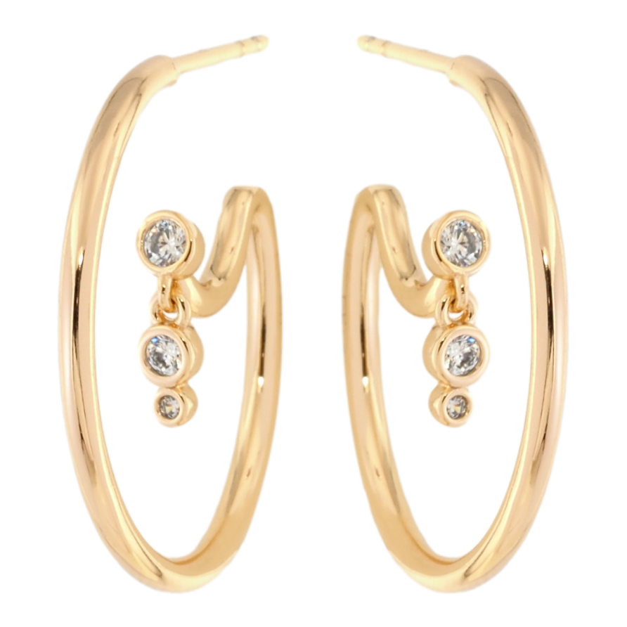 Серьги Xuping Позолота 18K пусеты Декоративные дуги фото №1 Серьги Xuping Позолота 18K пусеты Декоративные дуги фото №1